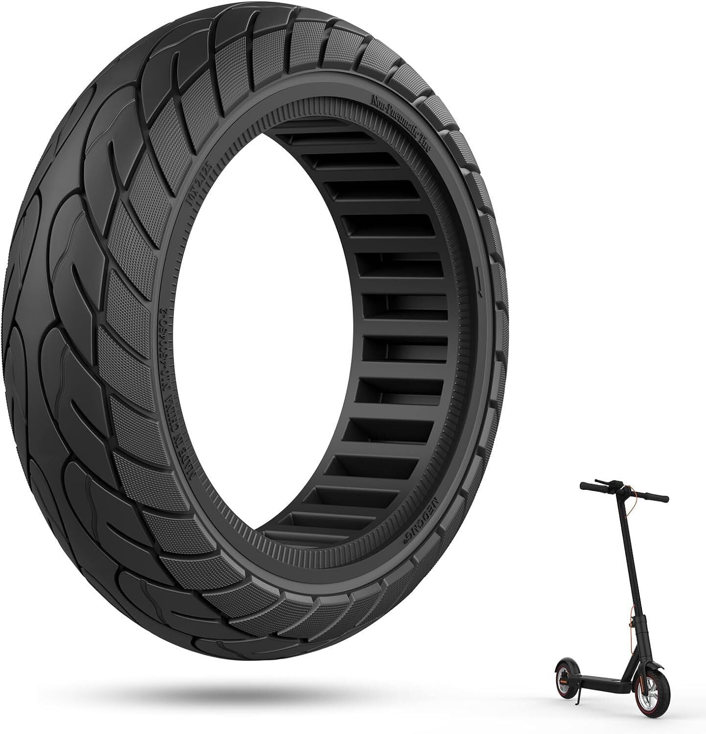 Pannensichere Vollgummi-Reifen für 10x2.5 Zoll E-Scooter Reifen-0