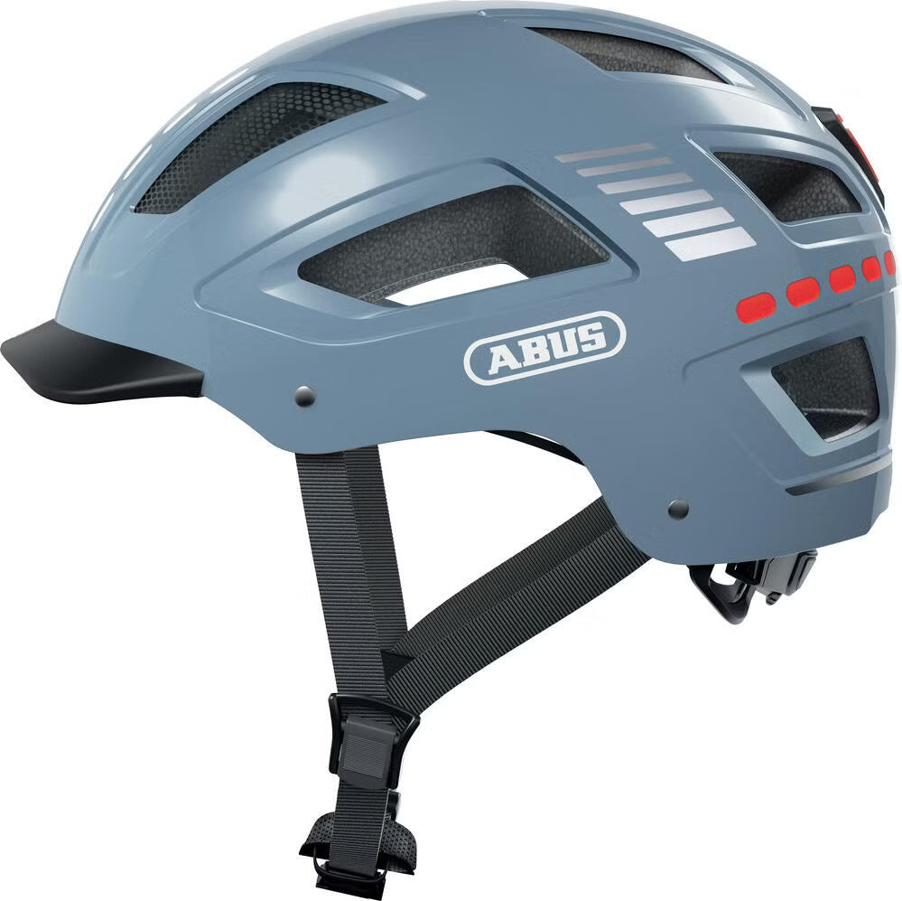 ABUS Helm Hyban 2.0 LED Signal Glacier Large Size Bike Helmet-0
