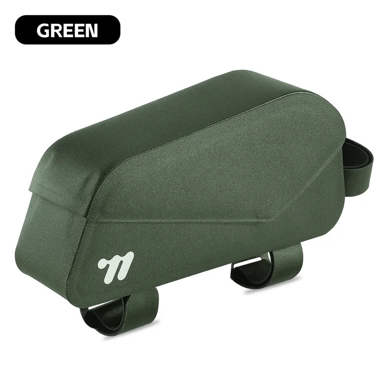 Waterproof Bicycle Top Tube Bag 1L TPU Frame Bag Green-1