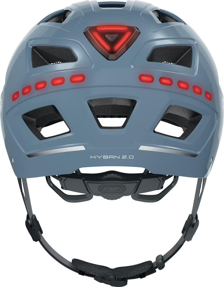 ABUS Helm Hyban 2.0 LED Signal Glacier Large Size Bike Helmet-3